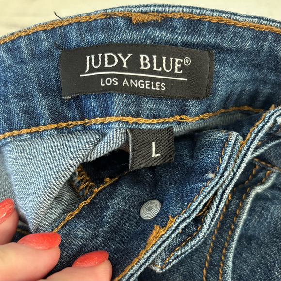 EUC Judy Blue Denim Knee Length Pencil Skirt | Size Large - Picture 8 of 10